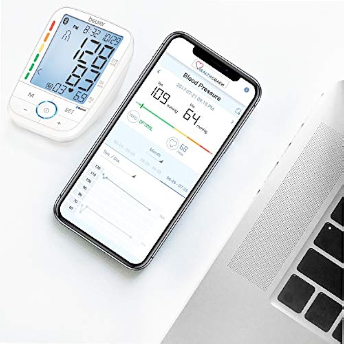 Monitor de presión arterial Bluetooth.