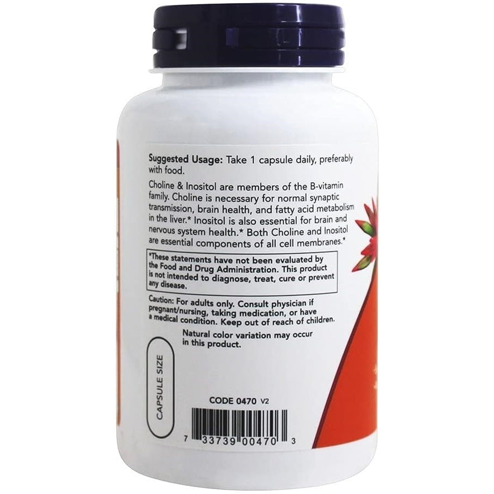 Suplemento Colina e inositol 500 mg - 100 cápsulas