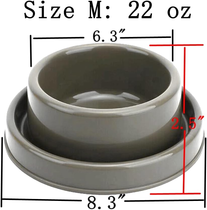 GRPET Tazón redondo a prueba de hormigas para perros y gatos