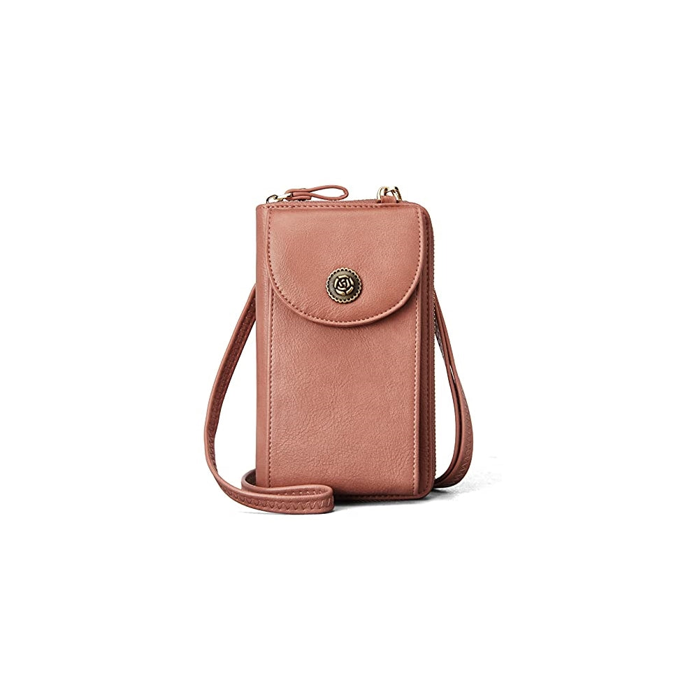 Bolsos cruzada para mujer de cuero cartera para teléfono