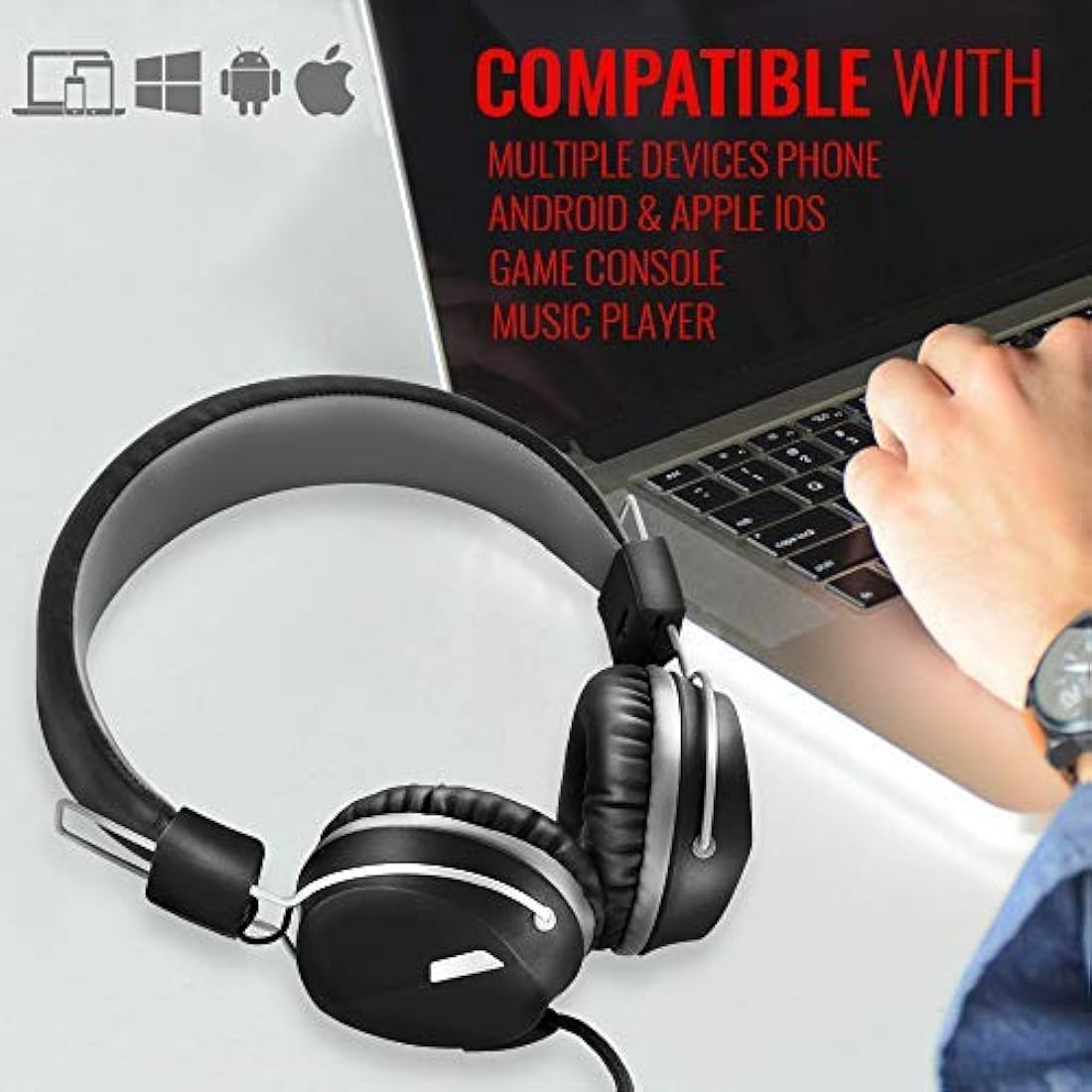 Sonitum - Auriculares de diadema con micrófono