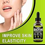 Gotas líquidas de biotina Extra fuerte 10,000 mcg