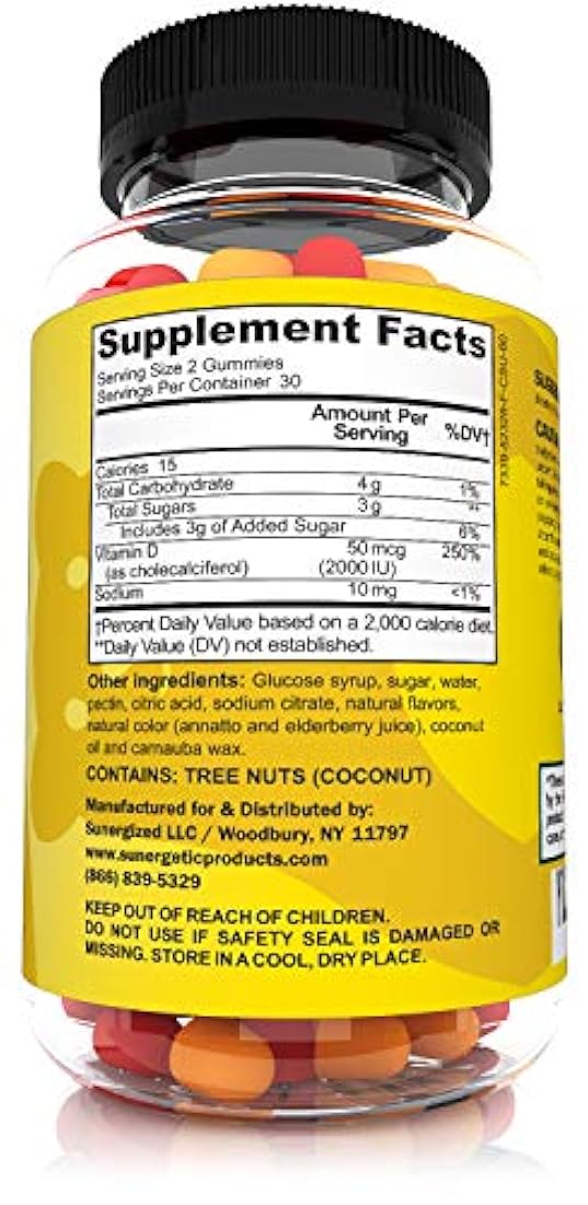 Potentes gomitas de vitamina D para apoyar huesos saludables