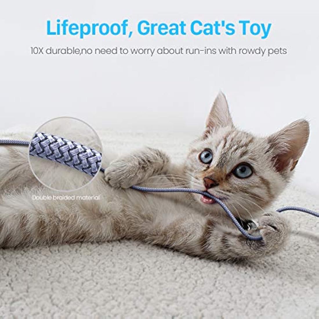 Cable cargador USB, gris