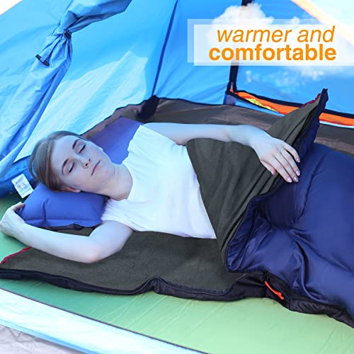 REDCAMP Saco de dormir de franela de algodón para acampar, senderismo, mochilero, cálido y cómodo, con relleno de 2/3/4 libras