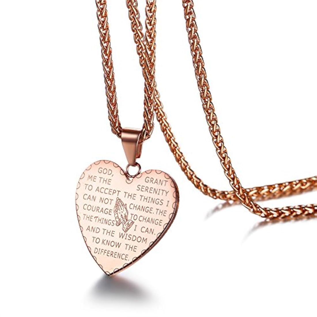 Collar con verso de la Biblia, para rezar