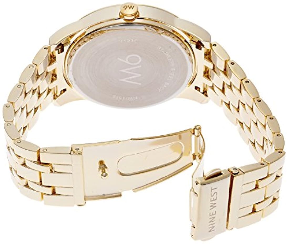 Reloj de pulsera con esfera de champagne Nine West
