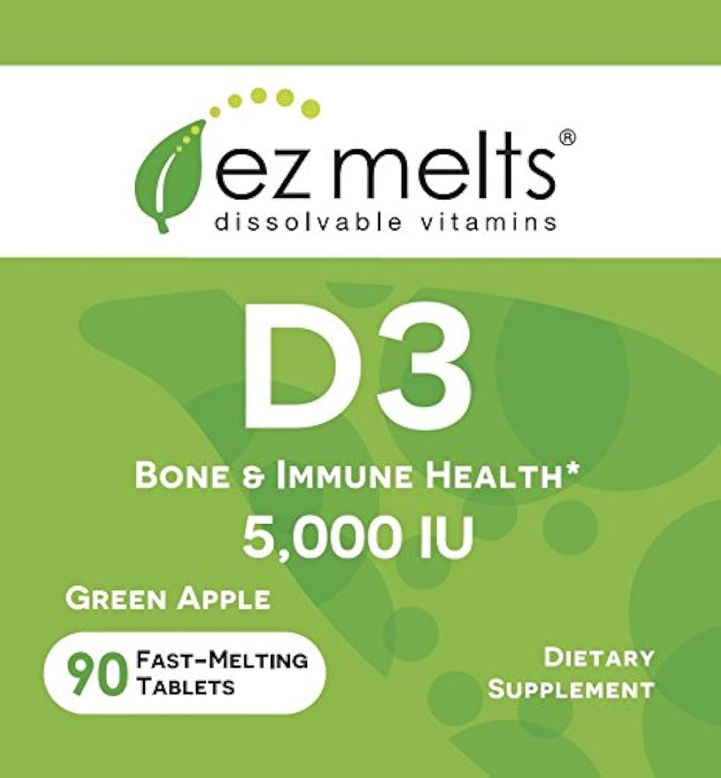 Vitamina D3 5,000 UI - 90 Tabletas de Disolución Rápida