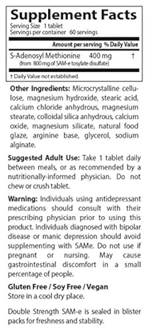 Suplemento dietario Doctor's Best SAM-e 0.014 oz