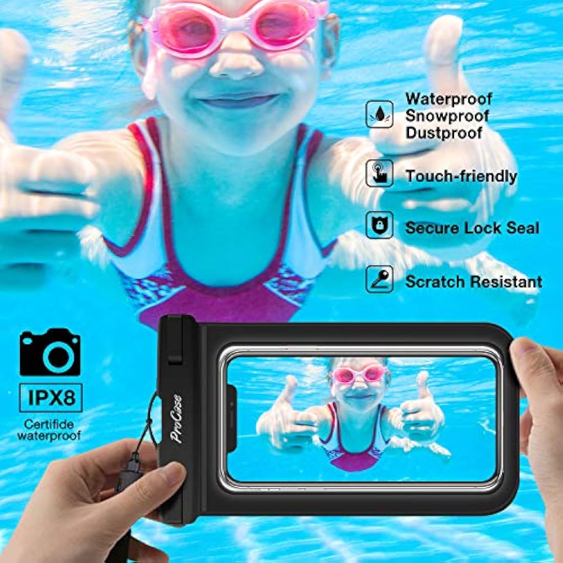 Procase - Funda impermeable universal para iPhone 11 Pro Ma