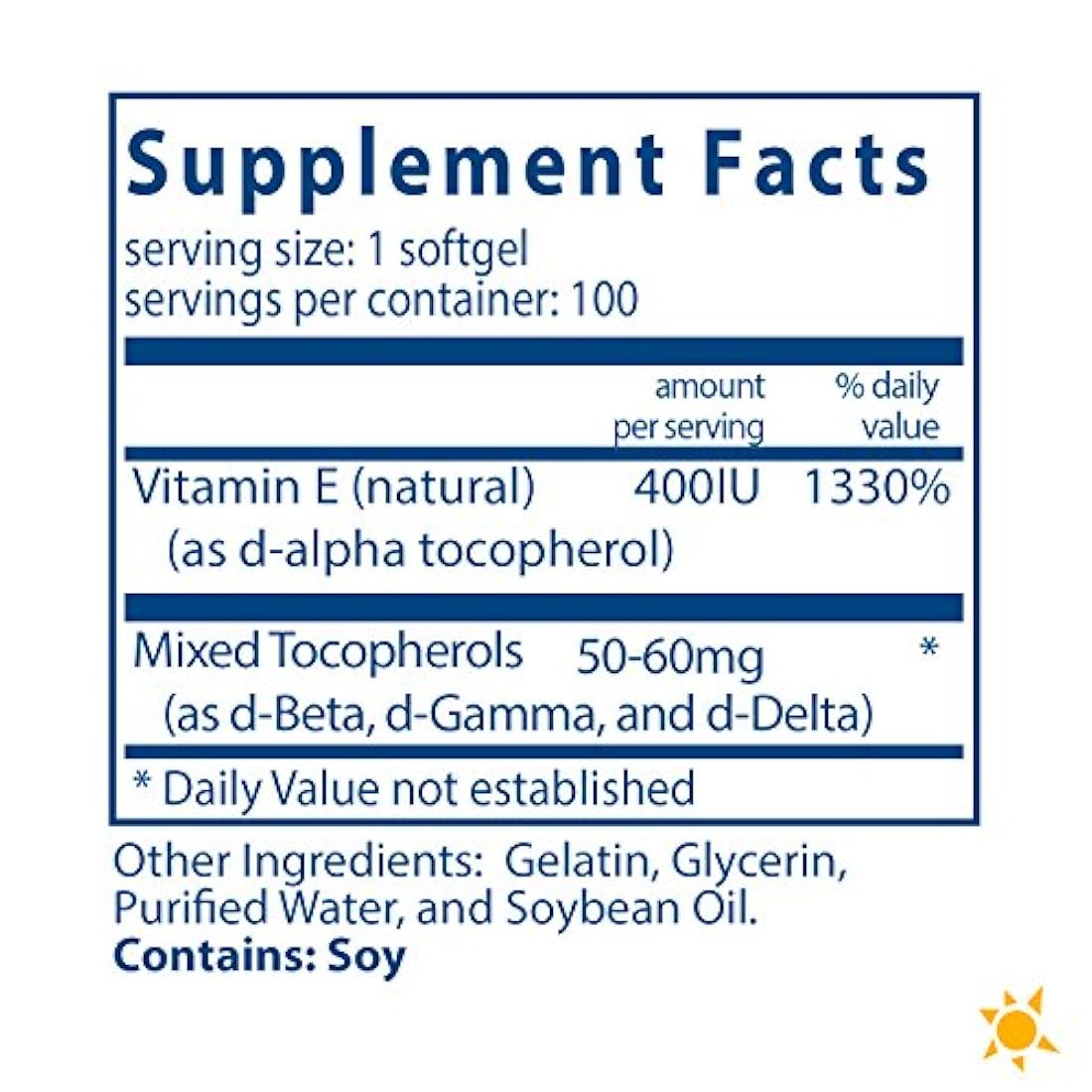 Vitamina E 400 (con Mixed tocopherols)