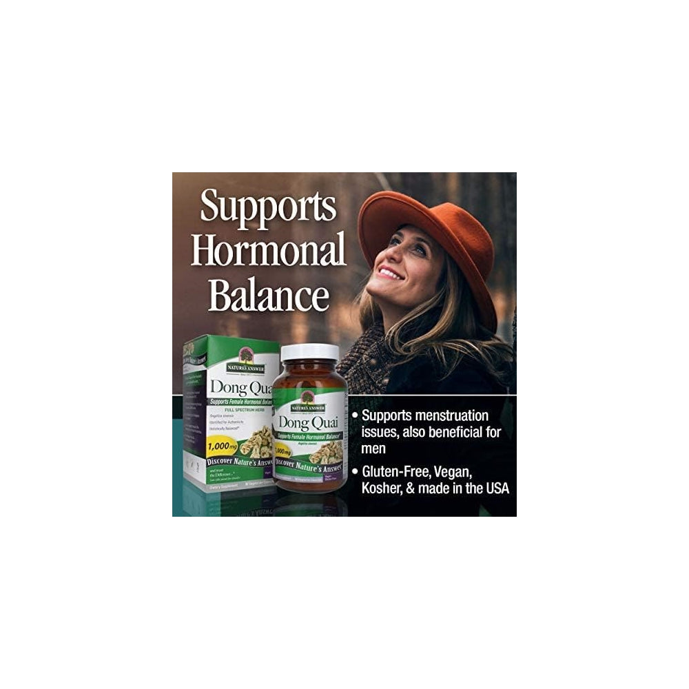 Suplementos Dong Quai Root 1000 mg dietético hormonal 90 ct