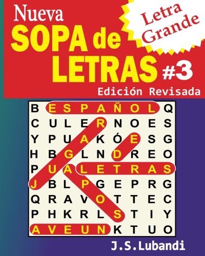 Nueva SOPA de LETRAS volumen #3 en español, letras grandes