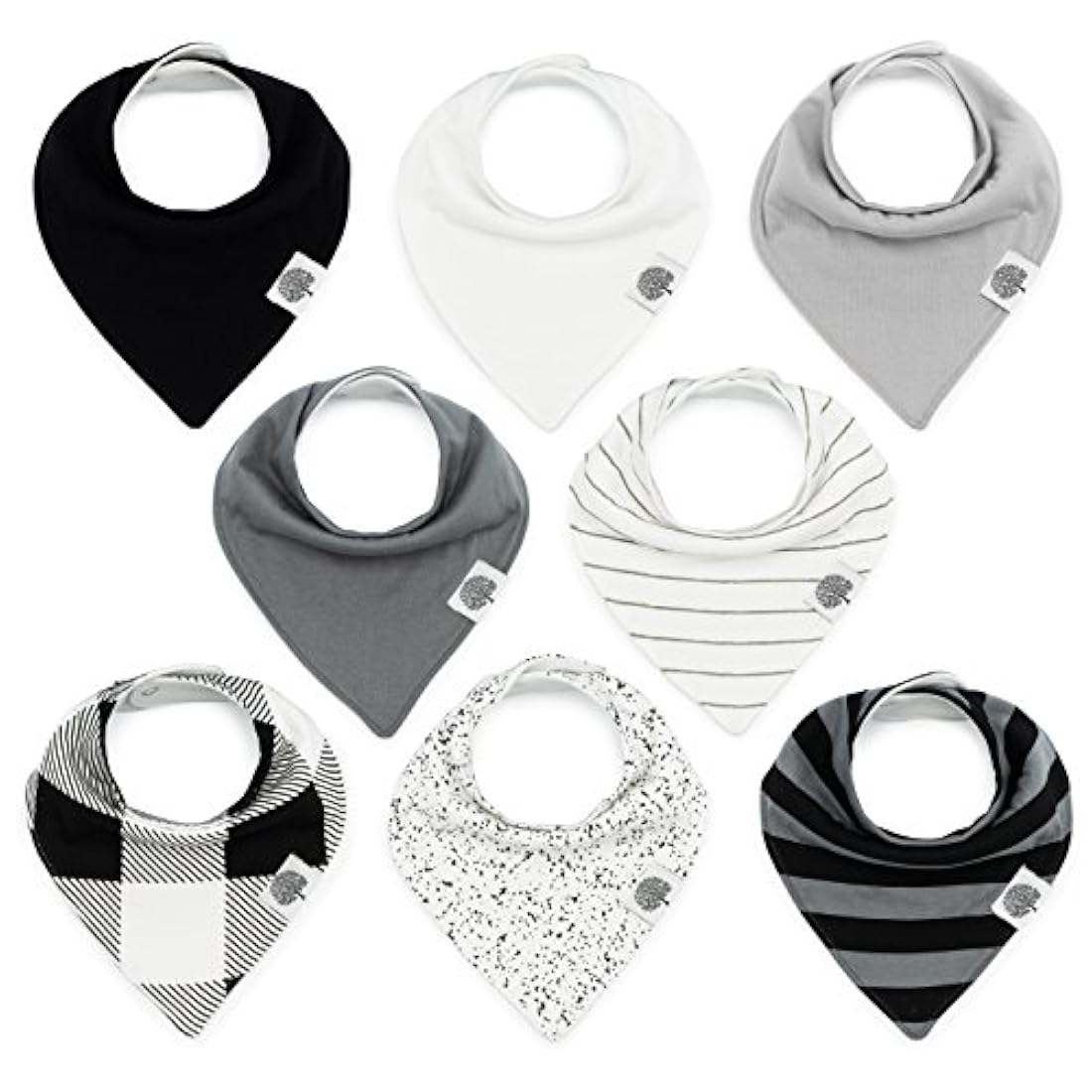 Parker Baby Bandana Drool Bibs Pack de 8 baberos para niños