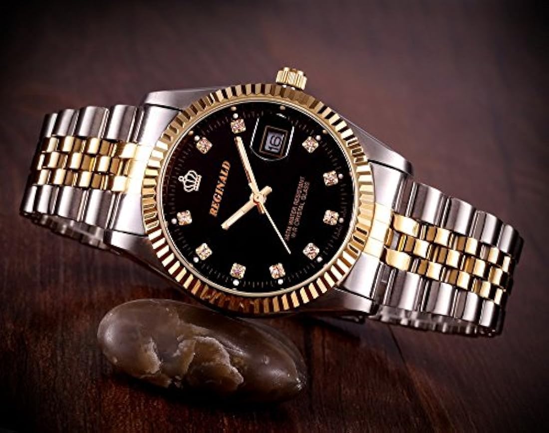 Fanmis - Reloj unisex de lujo de acero inoxidable