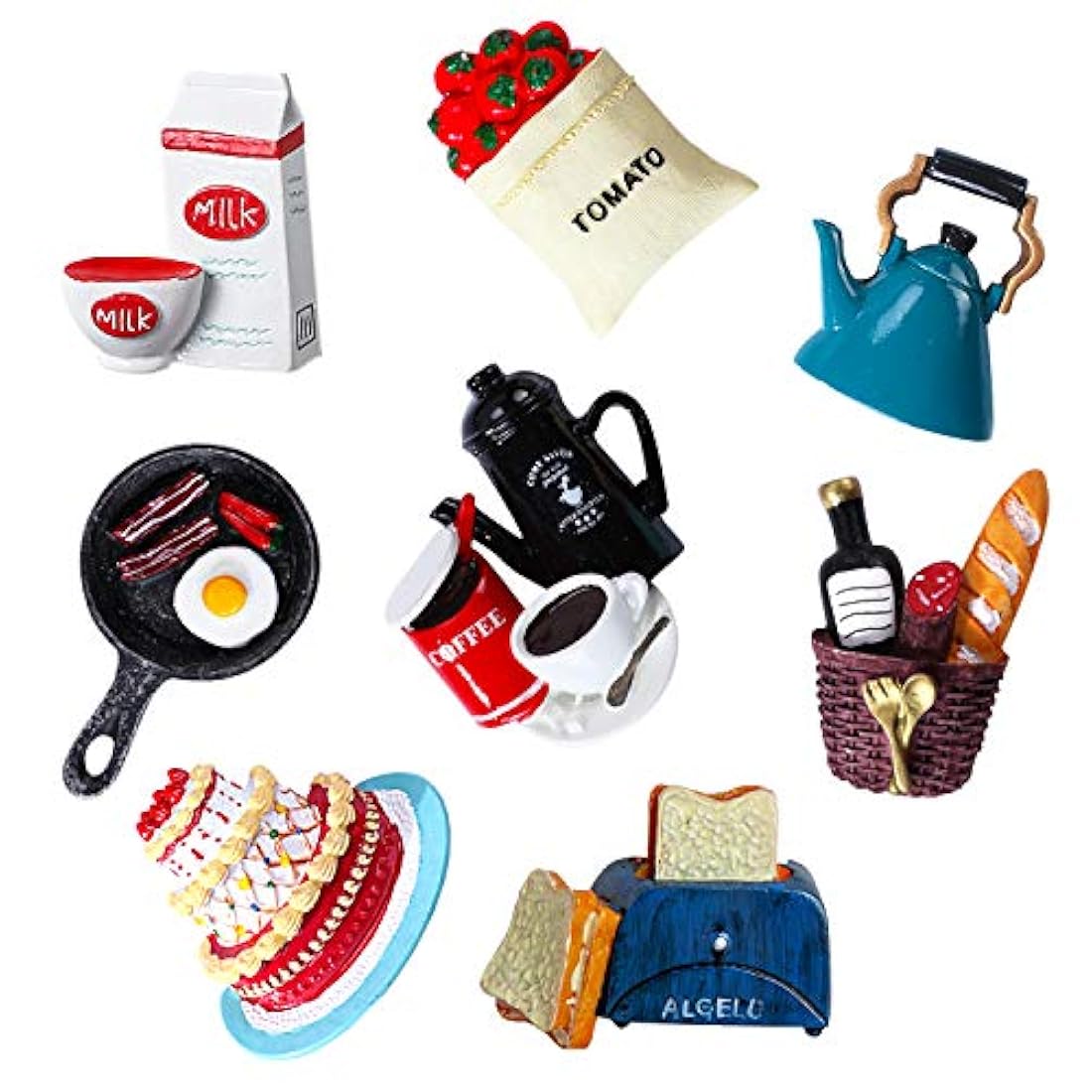 8 Imanes para nevera, con forma de comida para decoración