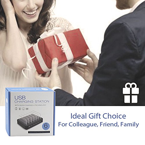 La estación de carga con 6 cables USB para SmartPhone