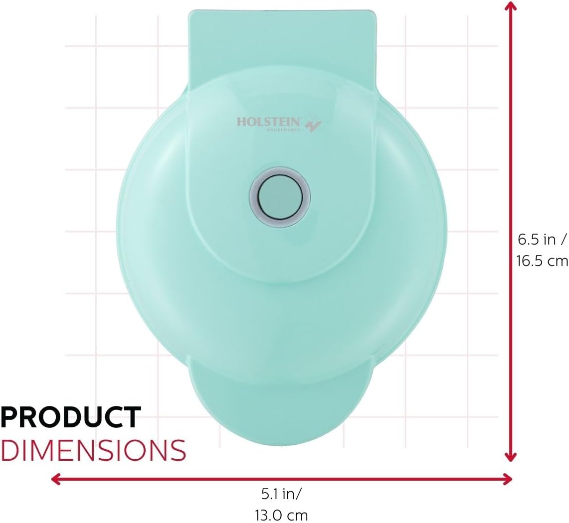 Mini Waffle Maker Holstein, Antiadherente, 4 pulgadas, Rápido