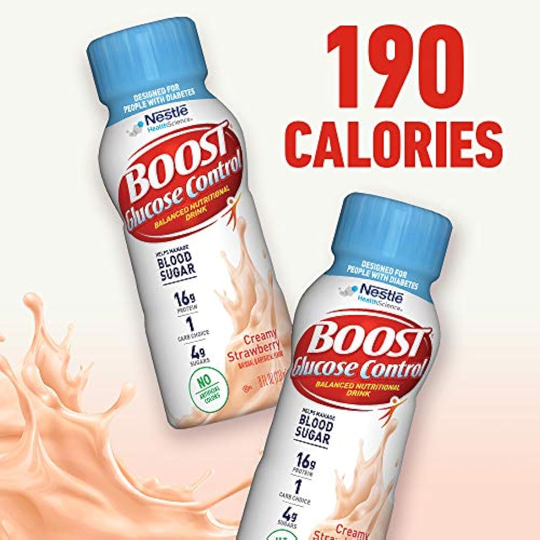 Botella de plástico control de glucosa de 8 onzas 24 U