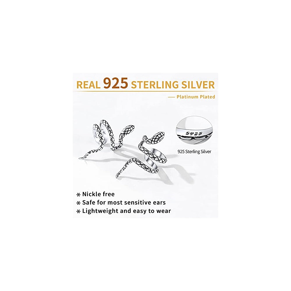 Aretes de plata con clip para mujer