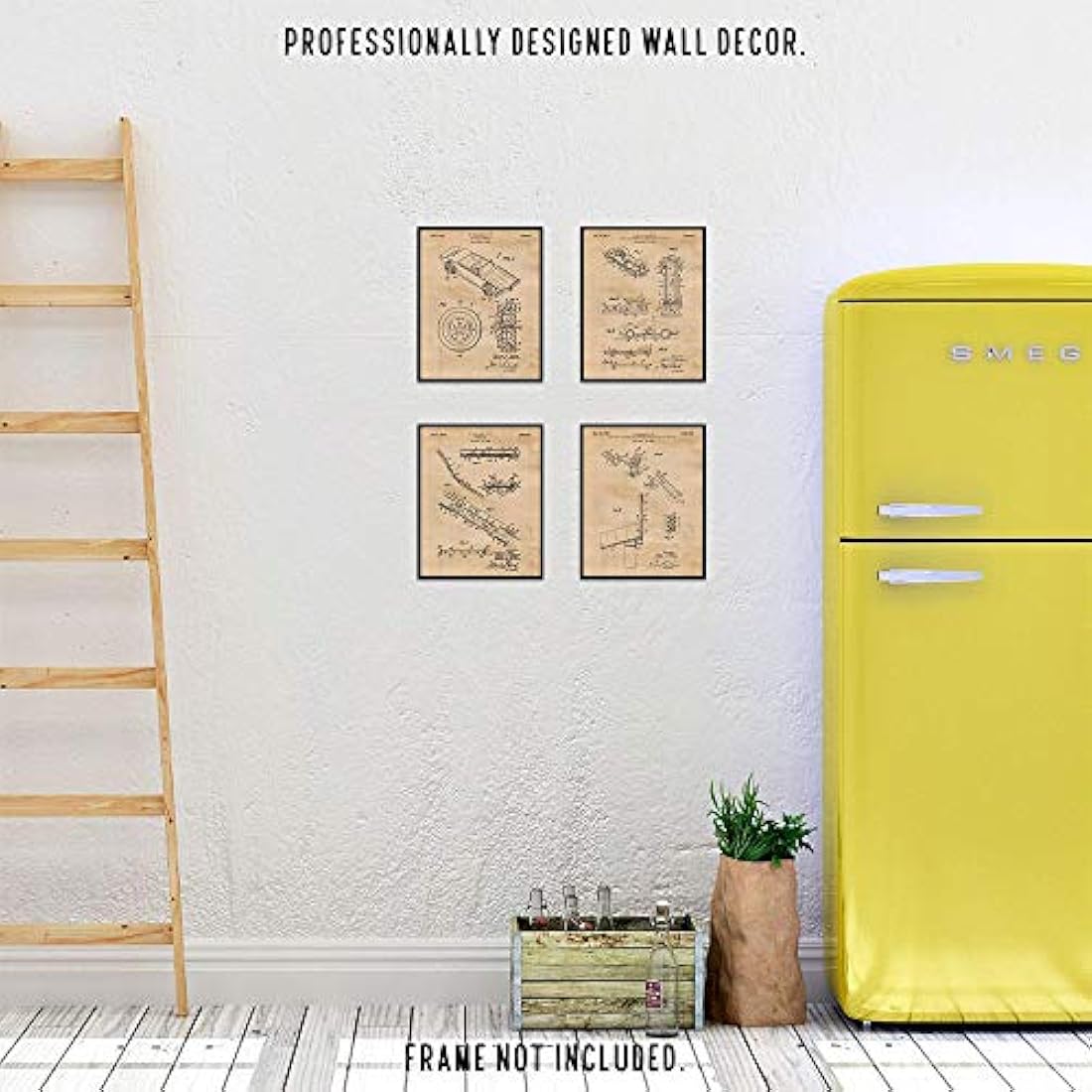 Impresiones de carteles vintage de Hot Wheels, juego de 4