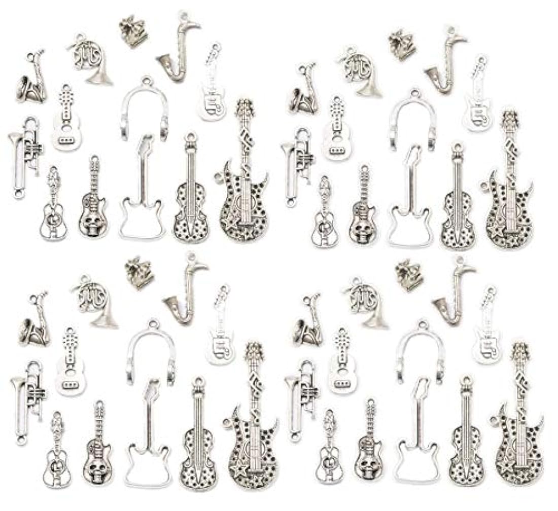 Dijes con diseño de instrumentos musicales
