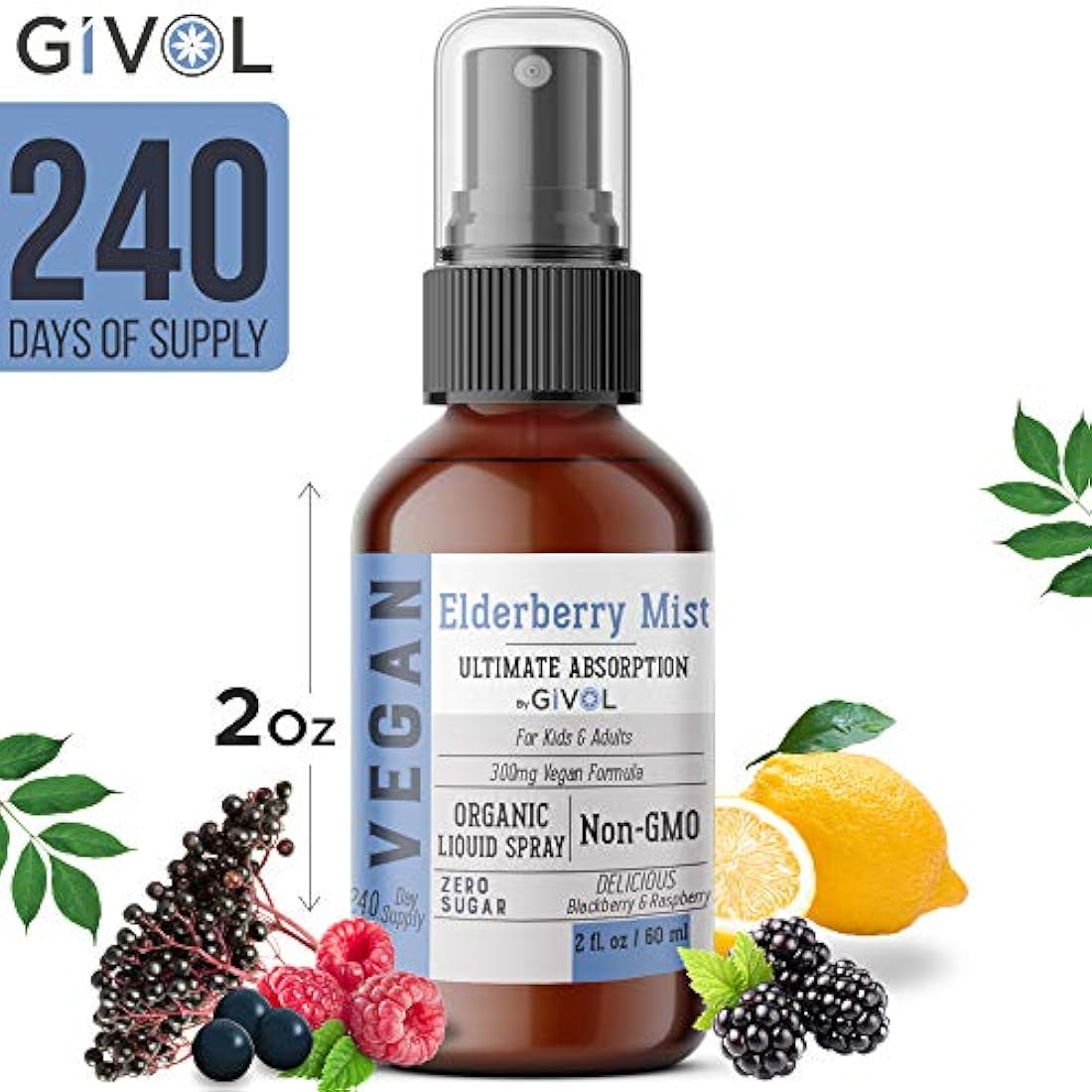 GIVOL (por Logic Remedy) líquido orgánico de saúco-sambucus