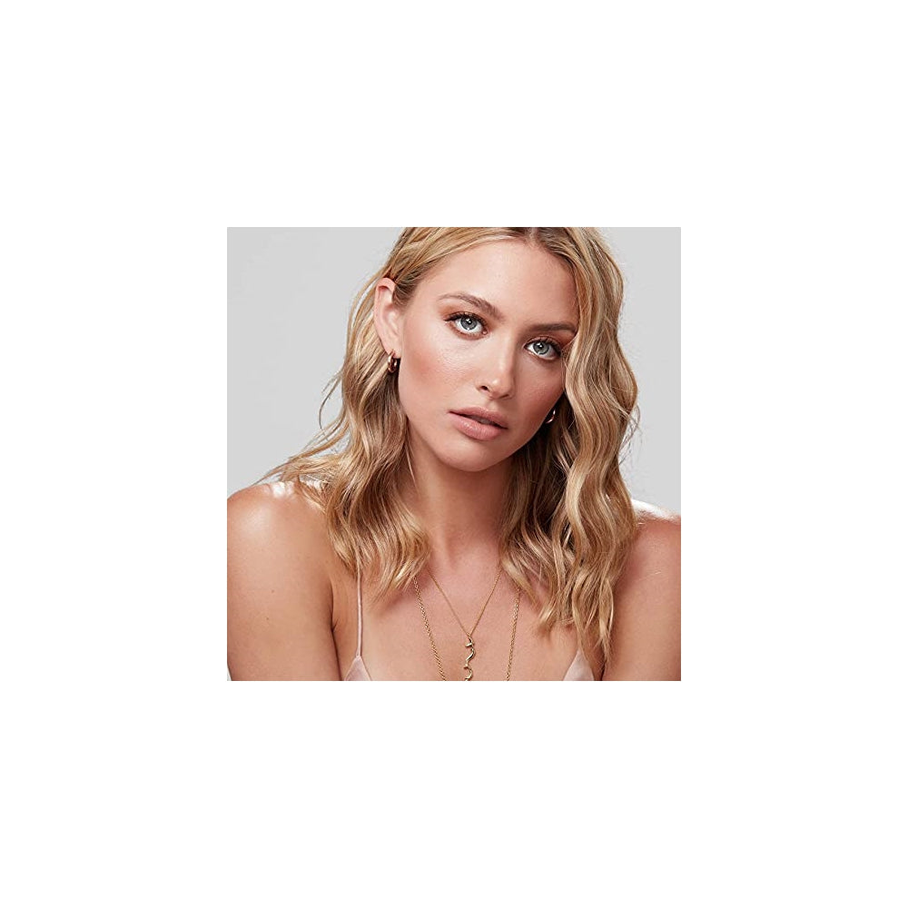 Aretes chapadas en oro de 14 quilates para mujer y niña