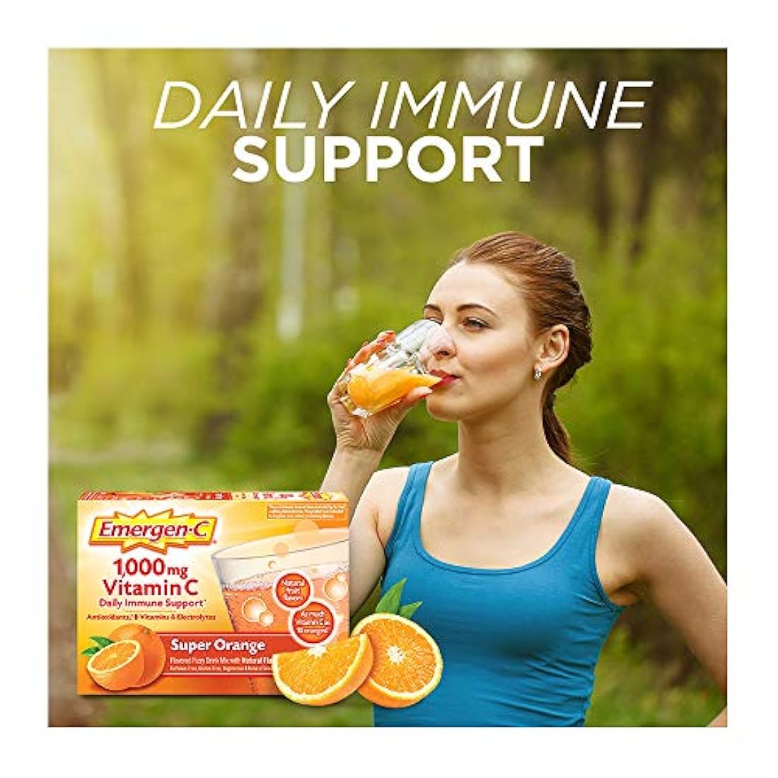 Mezcla para suplemento dietético bebible Emergen-C, con 0,035 oz de vitamina C, sin cafeína, 30 paquetes de 0.30 oz cada uno, sabor açaí, 255115, 1, 1