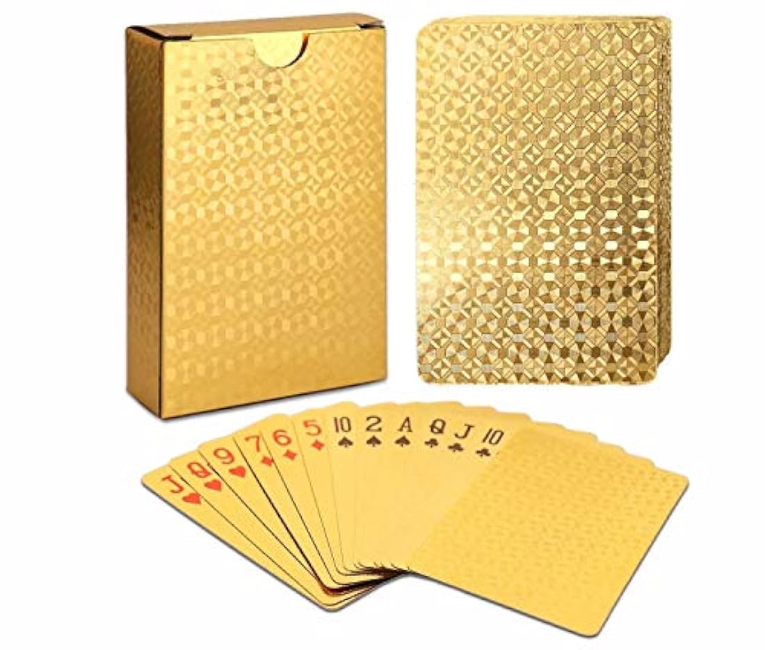 EAY - Tarjetas de póquer impermeables de plástico tamaño