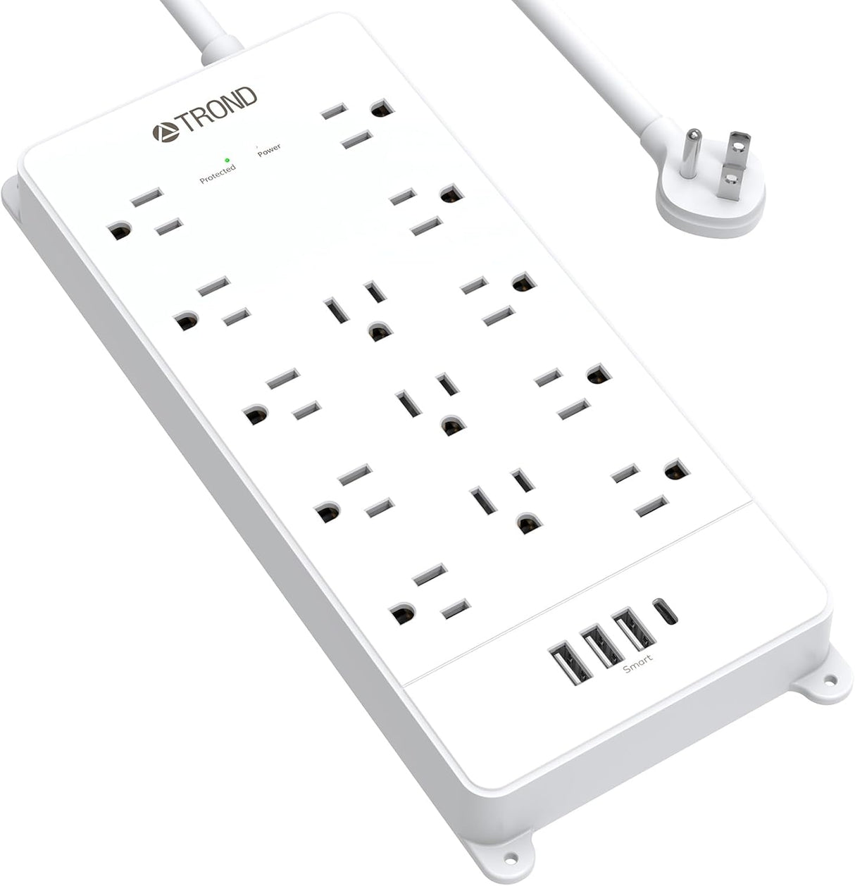 TROND Regleta protectora contra sobretensiones, 13 tomas