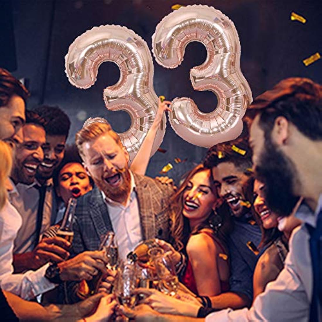 Globos gigantes de 40 pulgadas con número 33 para cumpleaños