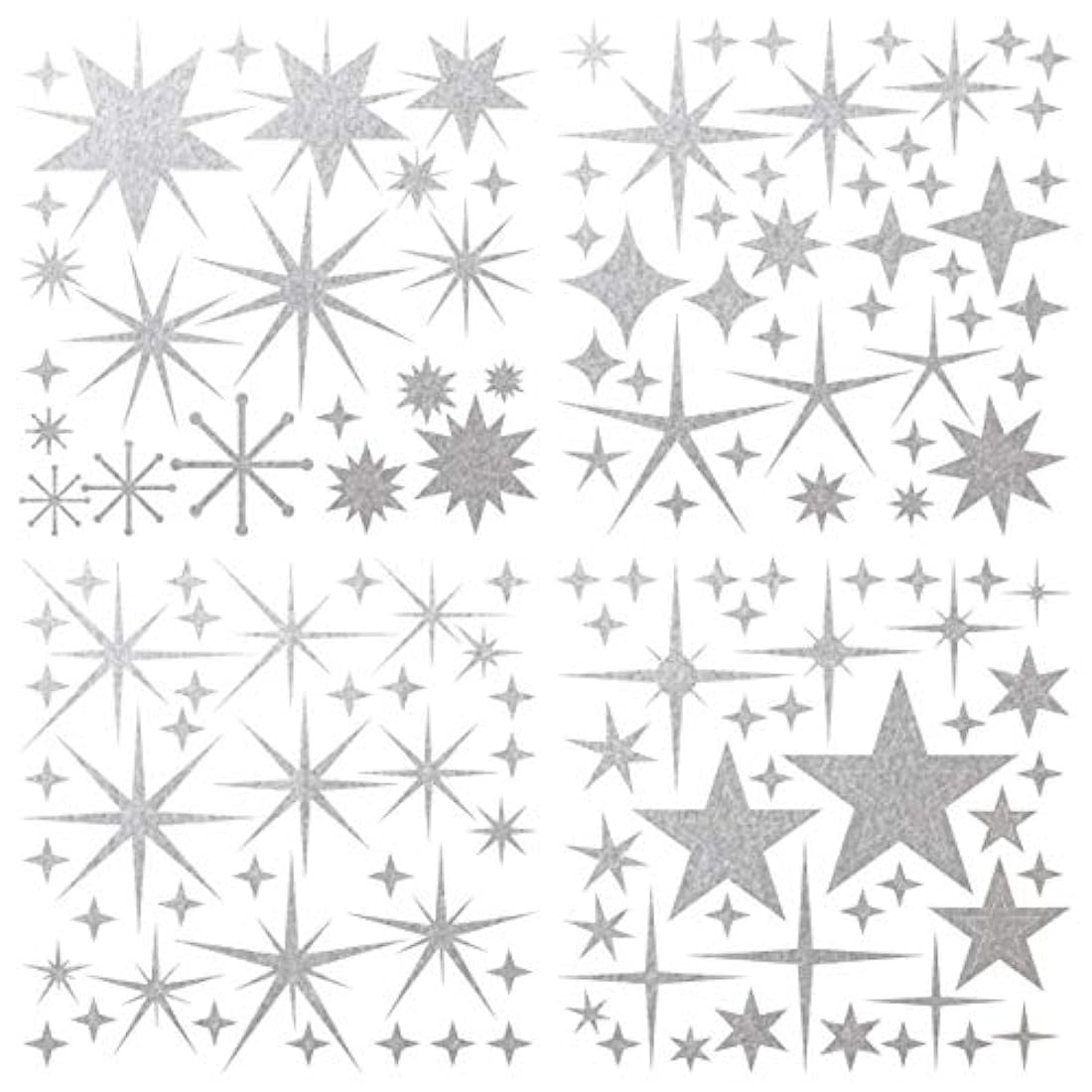 Calcomanías de pared con estrellas brillantes (147 unidades)