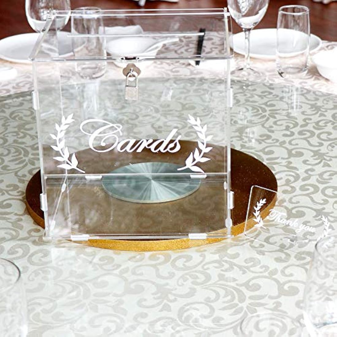 Caja de tarjetas de acrílico para boda