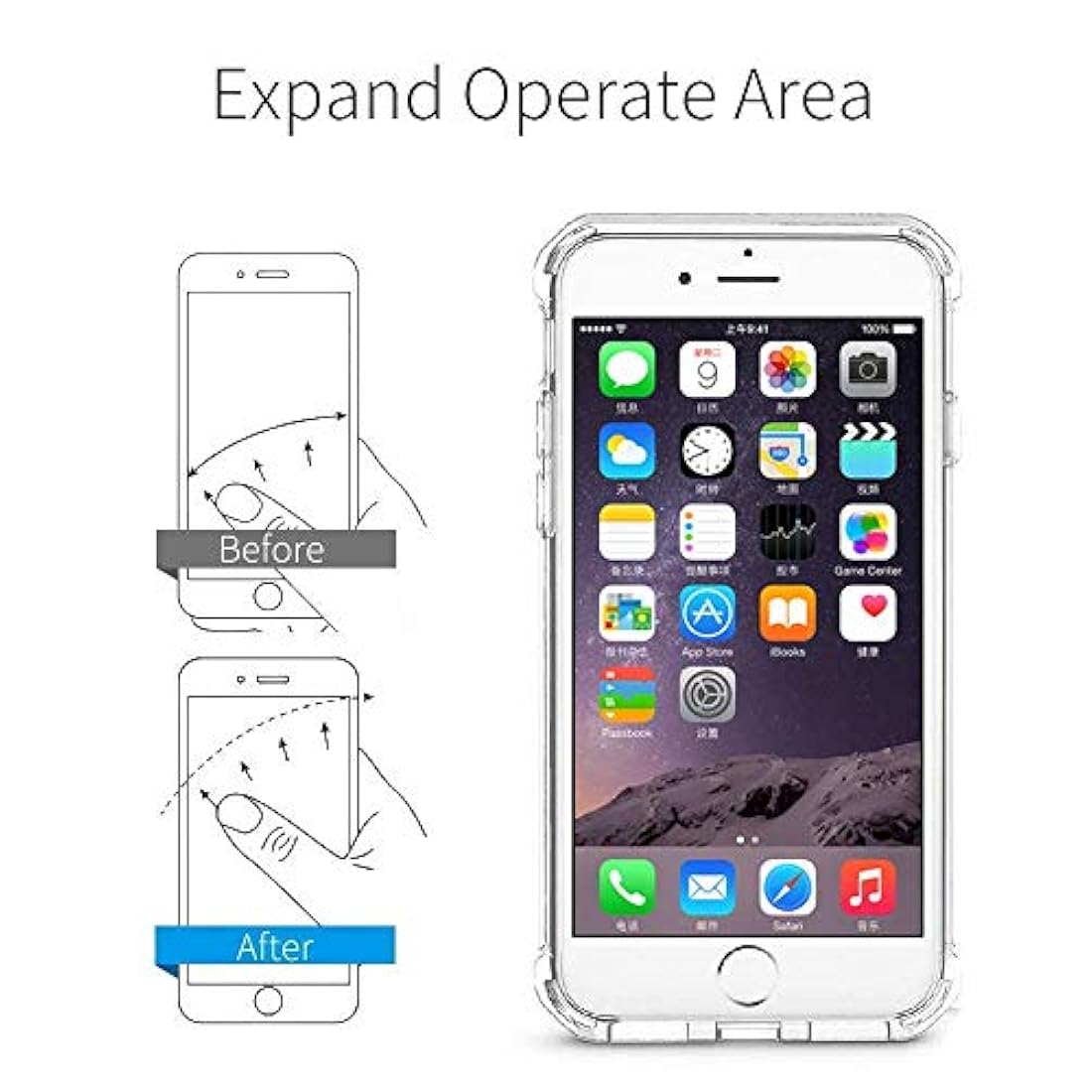 Soporte para anillo de teléfono móvil transparente