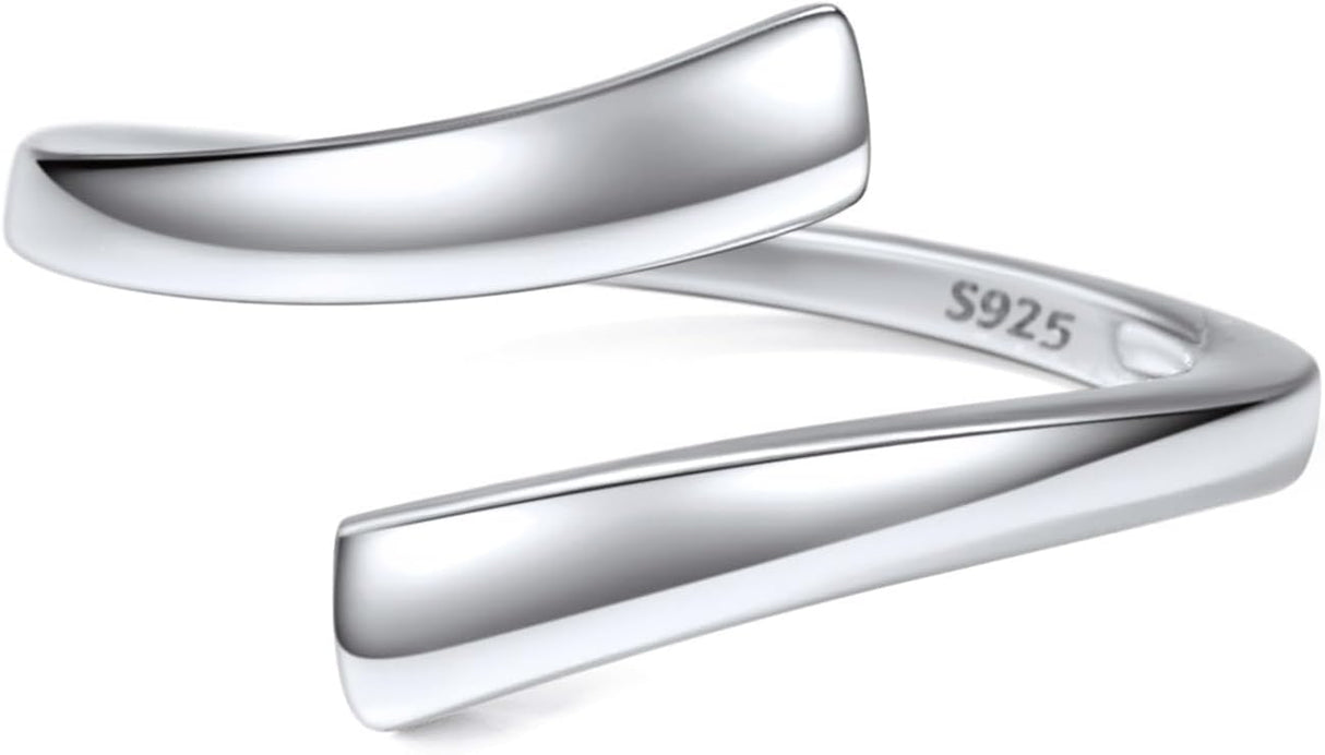 ChicSilver Anillos de dedo del pie para mujer, de plata de ley 925, hipoalergénicos, ajustables, anillos abiertos para mujer, joyería de verano (con caja de regalo)