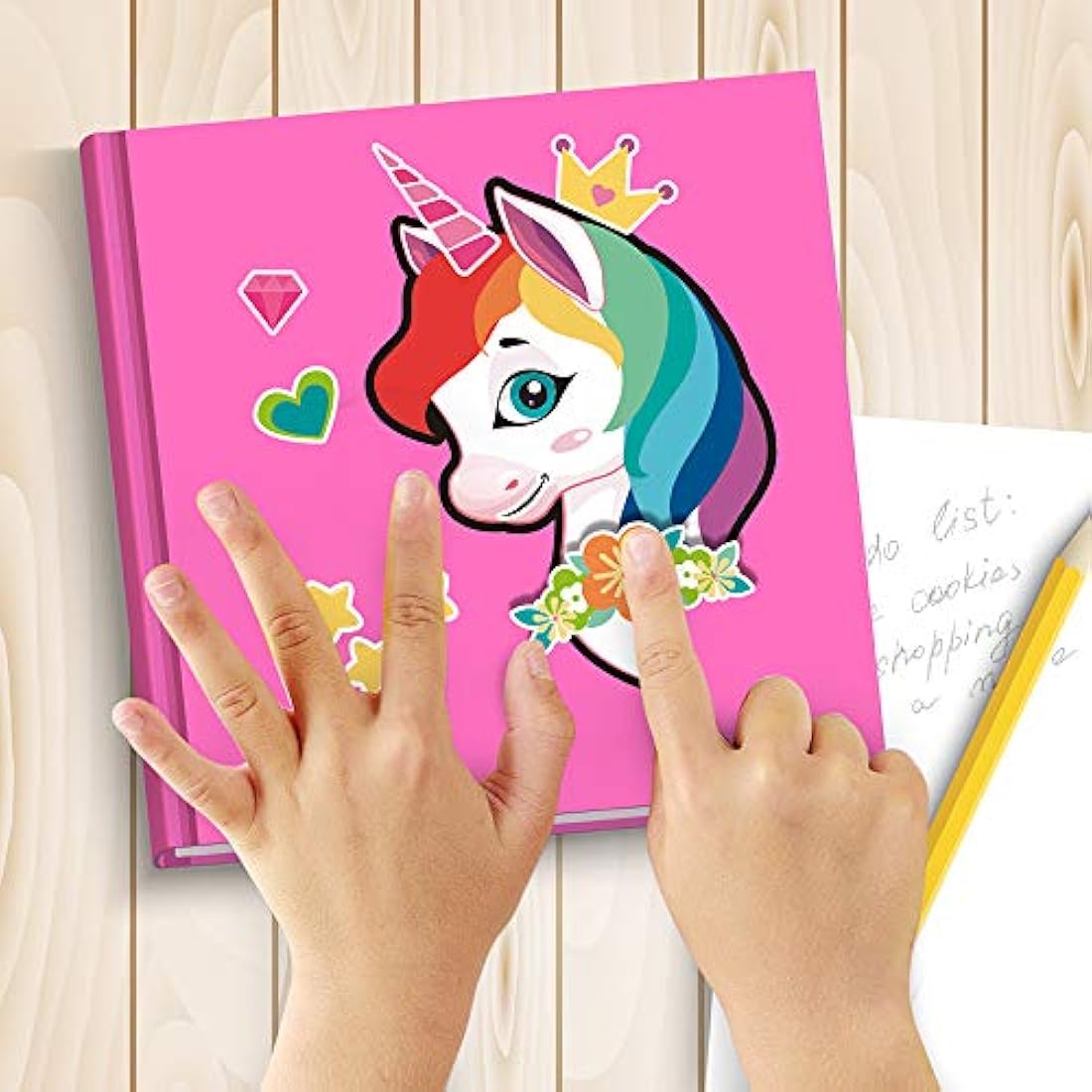 Mocoosy - 48 pegatinas de cara de unicornio para niños