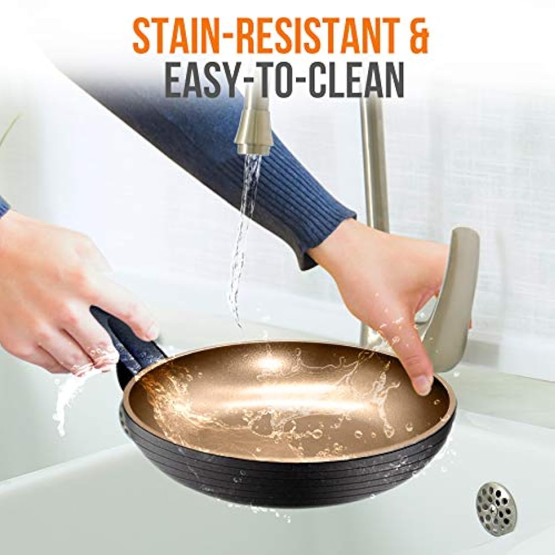 Sartén pequeño bronce NUTRICHEF PRTNCCW12SFP