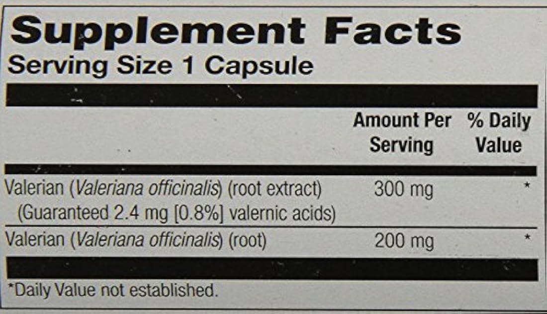 Solaray Uno diario Valeriana Extracto 300 mg 30 Count