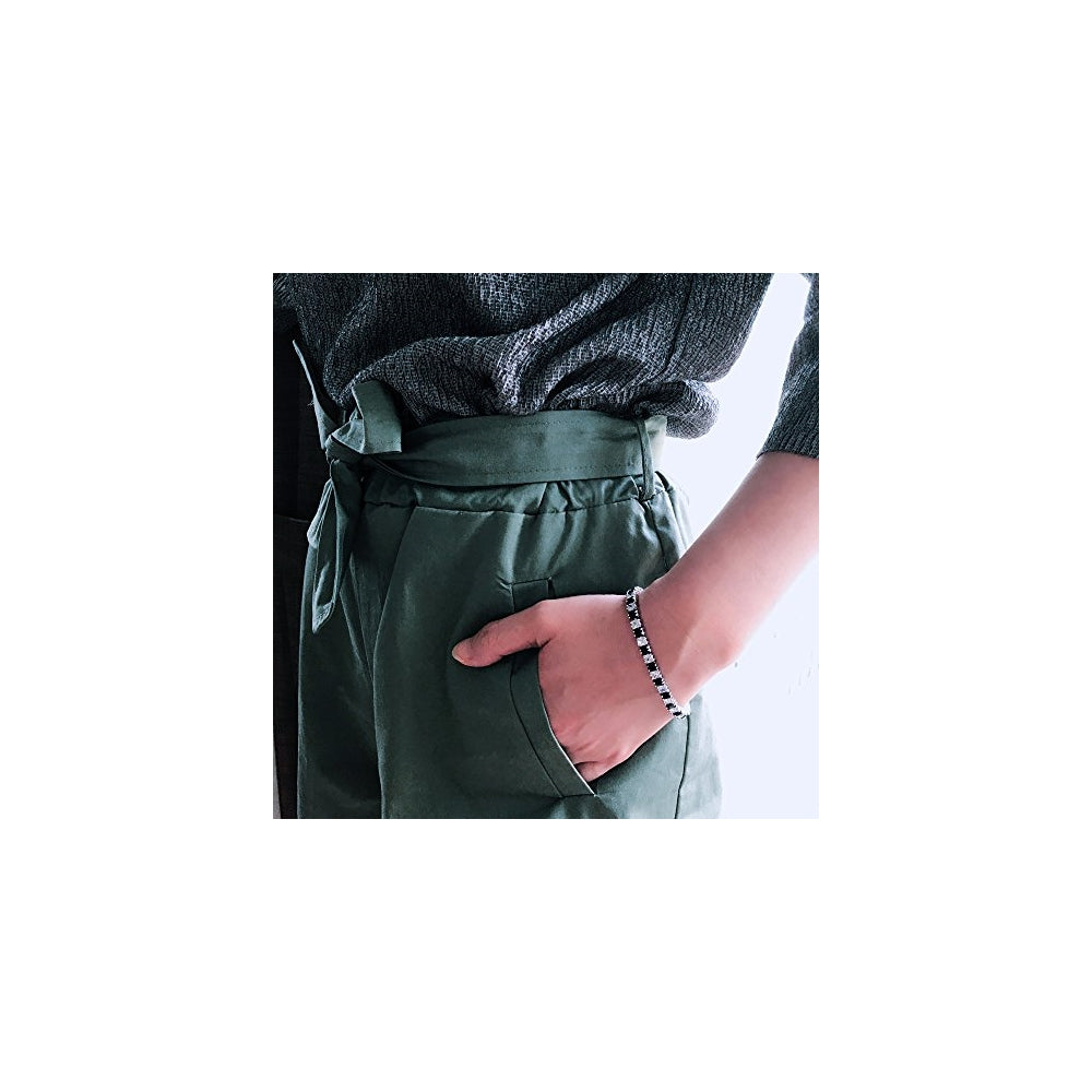 Pulseras y tobilleras de tenis chapada en oro blanco