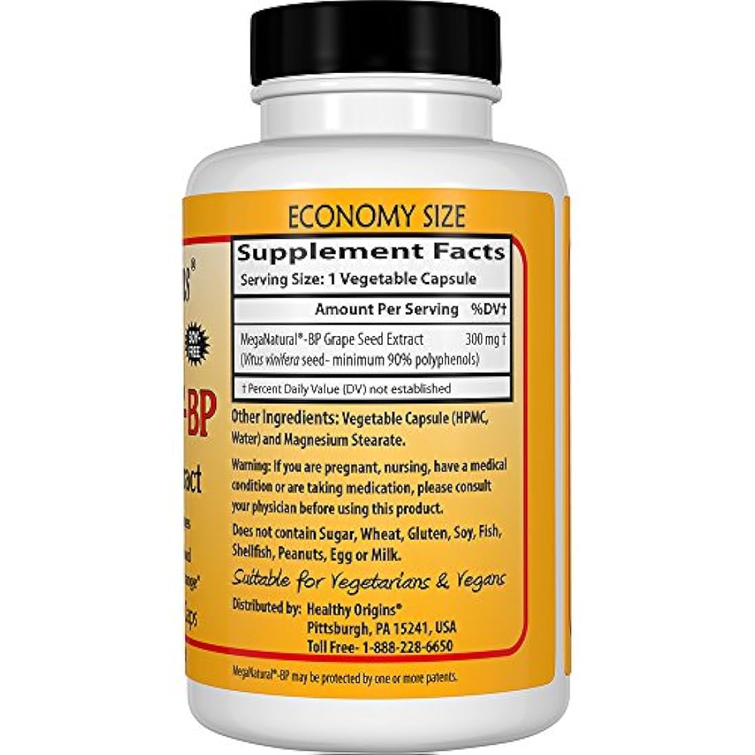 Healthy Origins extracto de semilla de uva meganatural