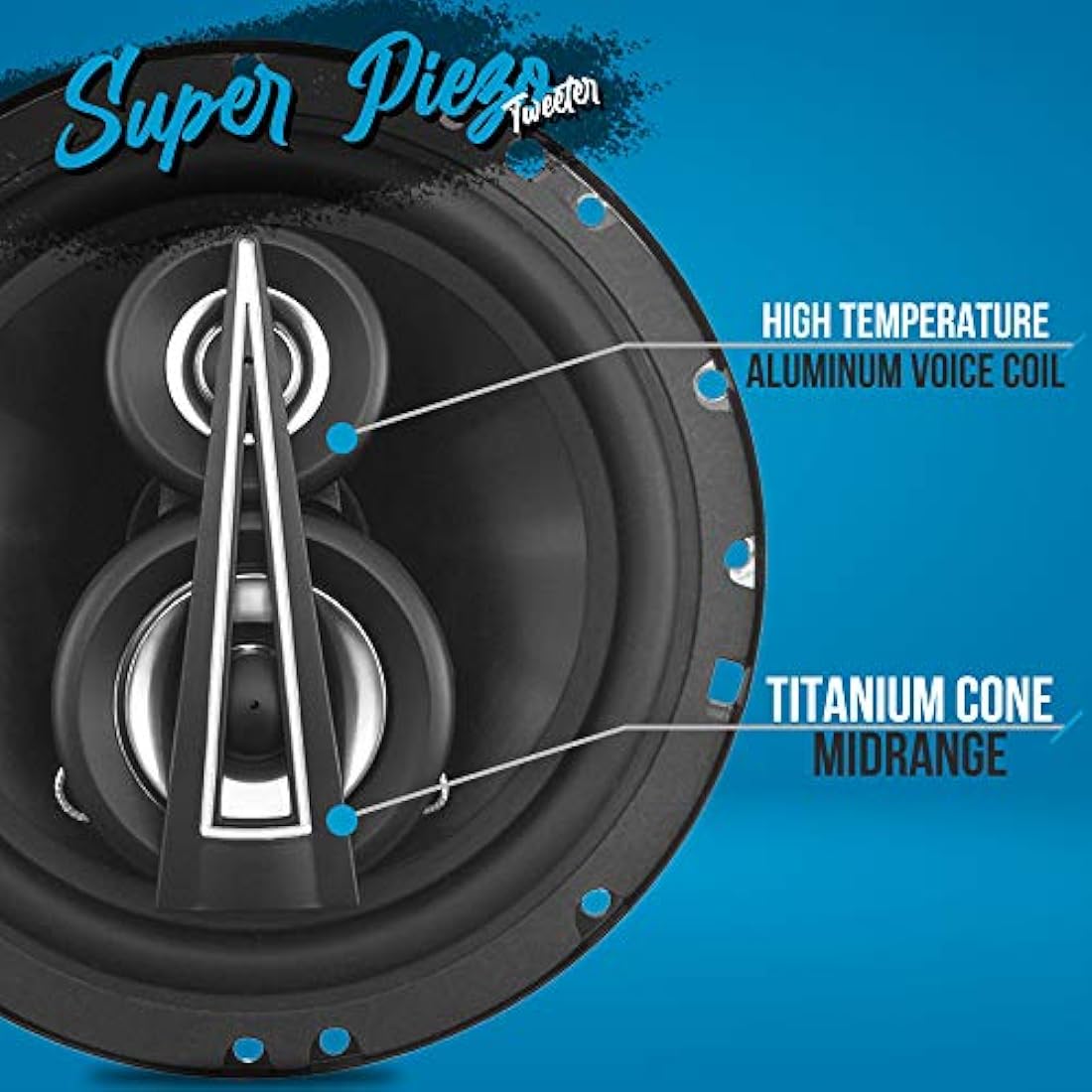 Parlanteso  Altavoces coaxiales de Titanio LANZAR MX63