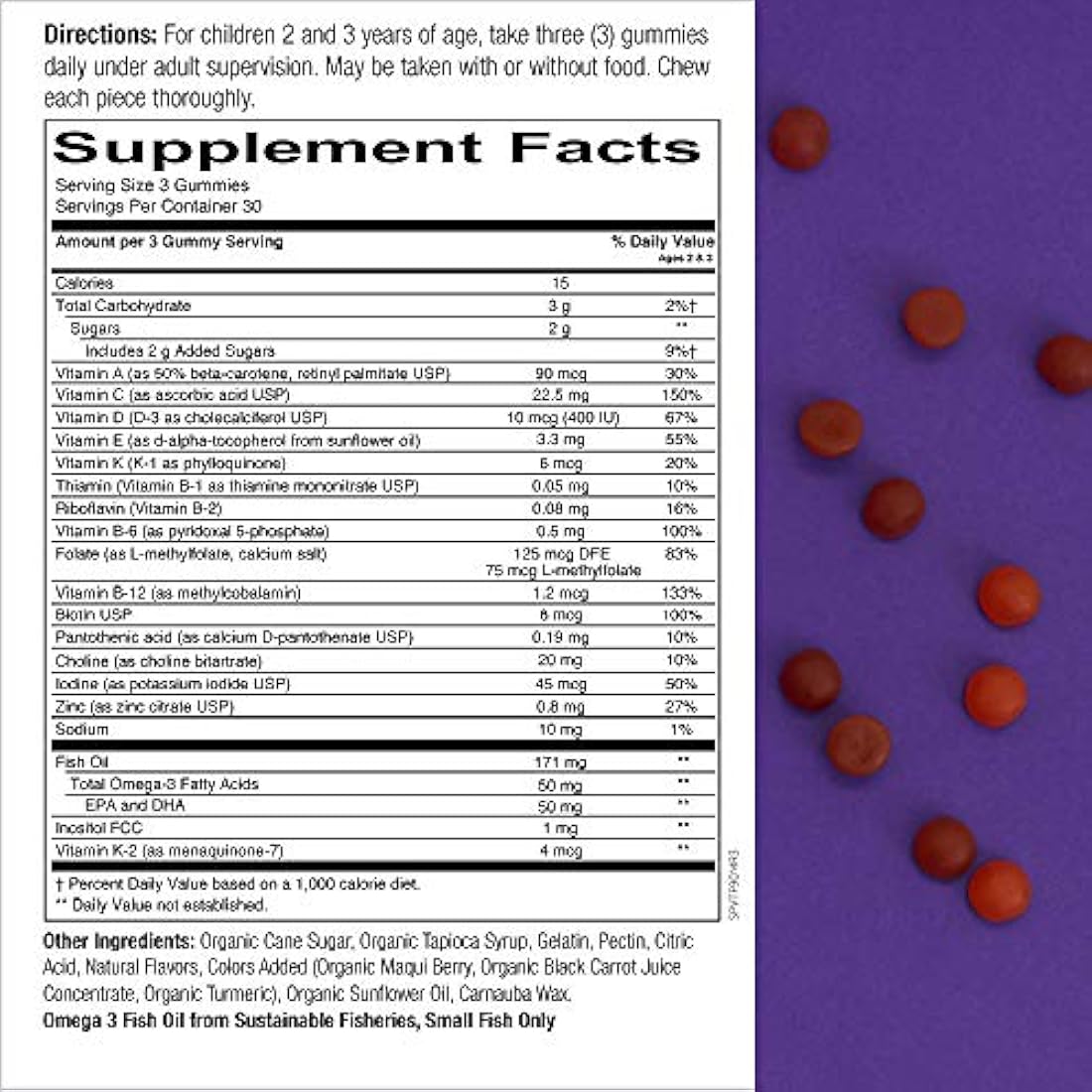Vitaminas diarias SmartyPants unidades 90 para niños