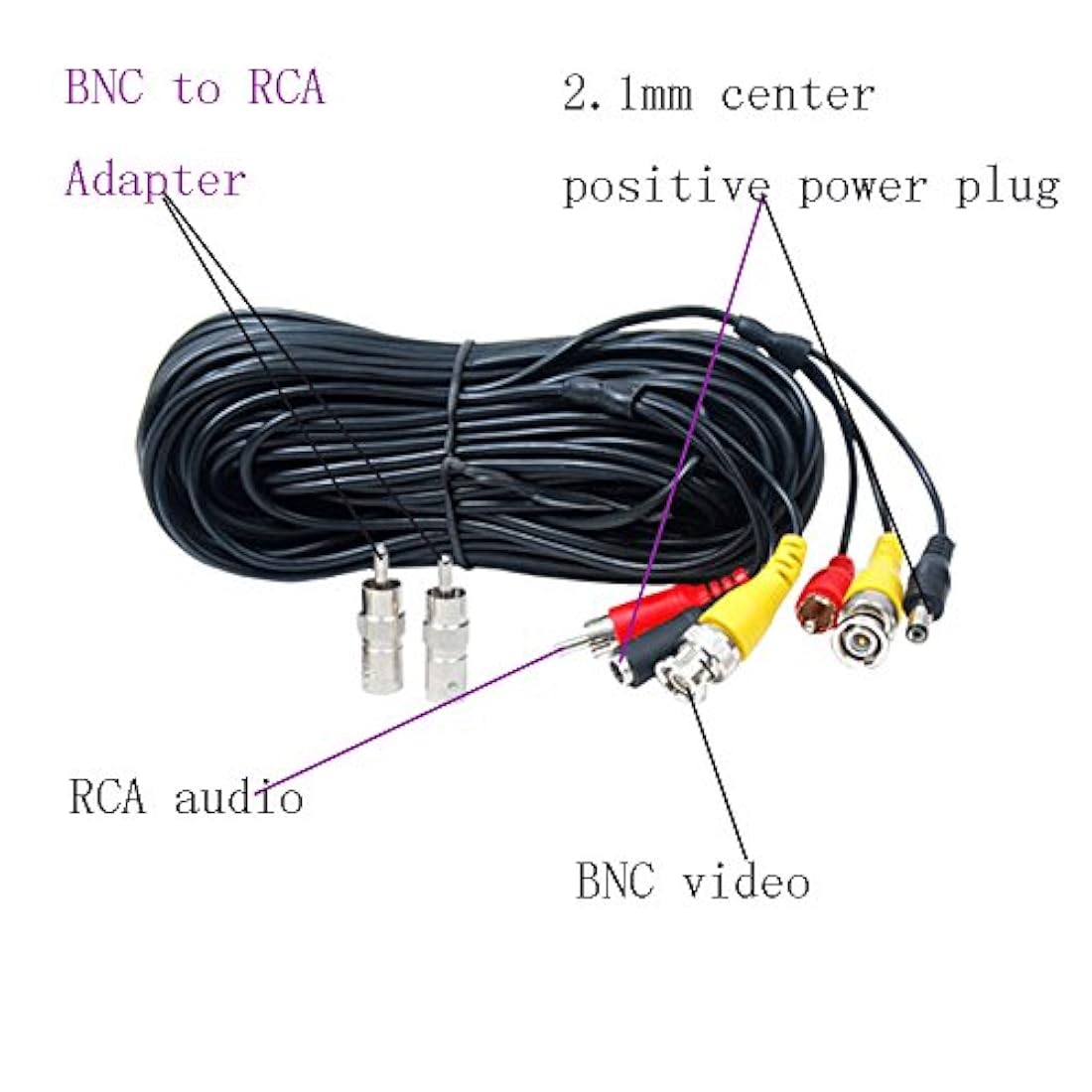 henxlco - Cable de alimentación para cámara de seguridad