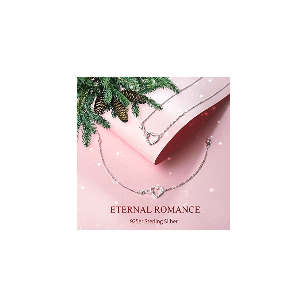 Collares y Cadenas de plata de ley 925 con diseño de corazón