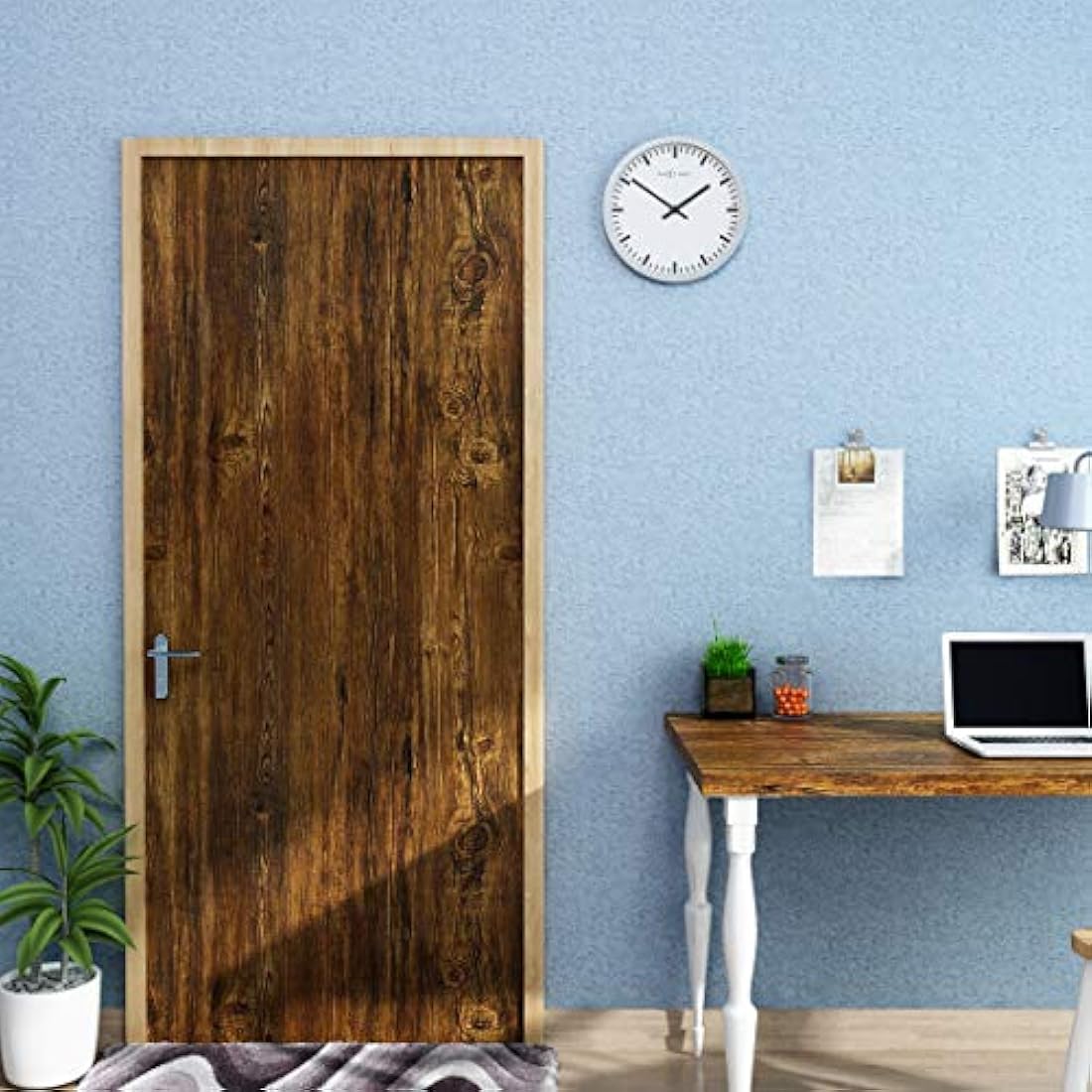 Papel tapiz de madera marrón para pelar y despegar