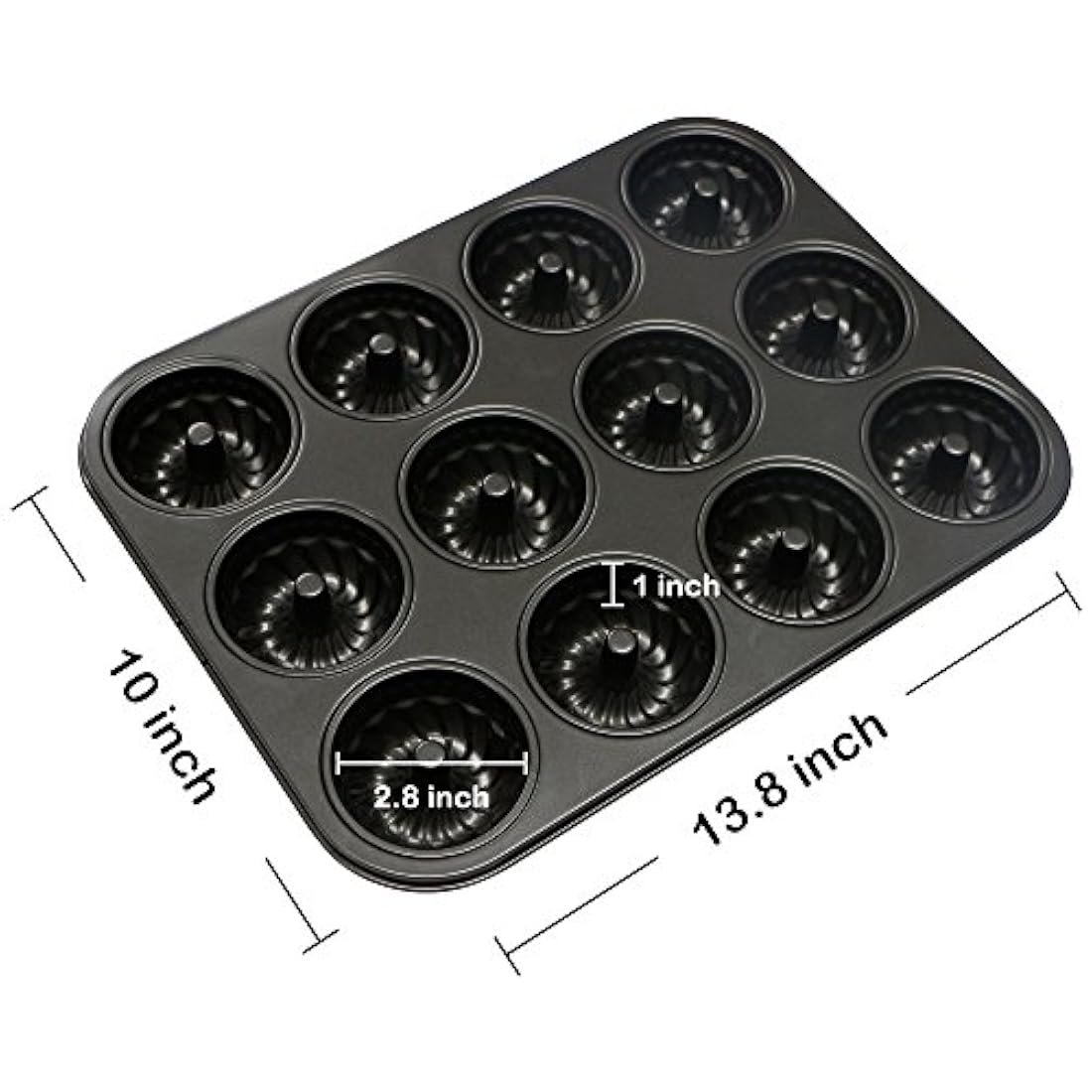 molde estriado antiadherente Mini Molde para Brownie