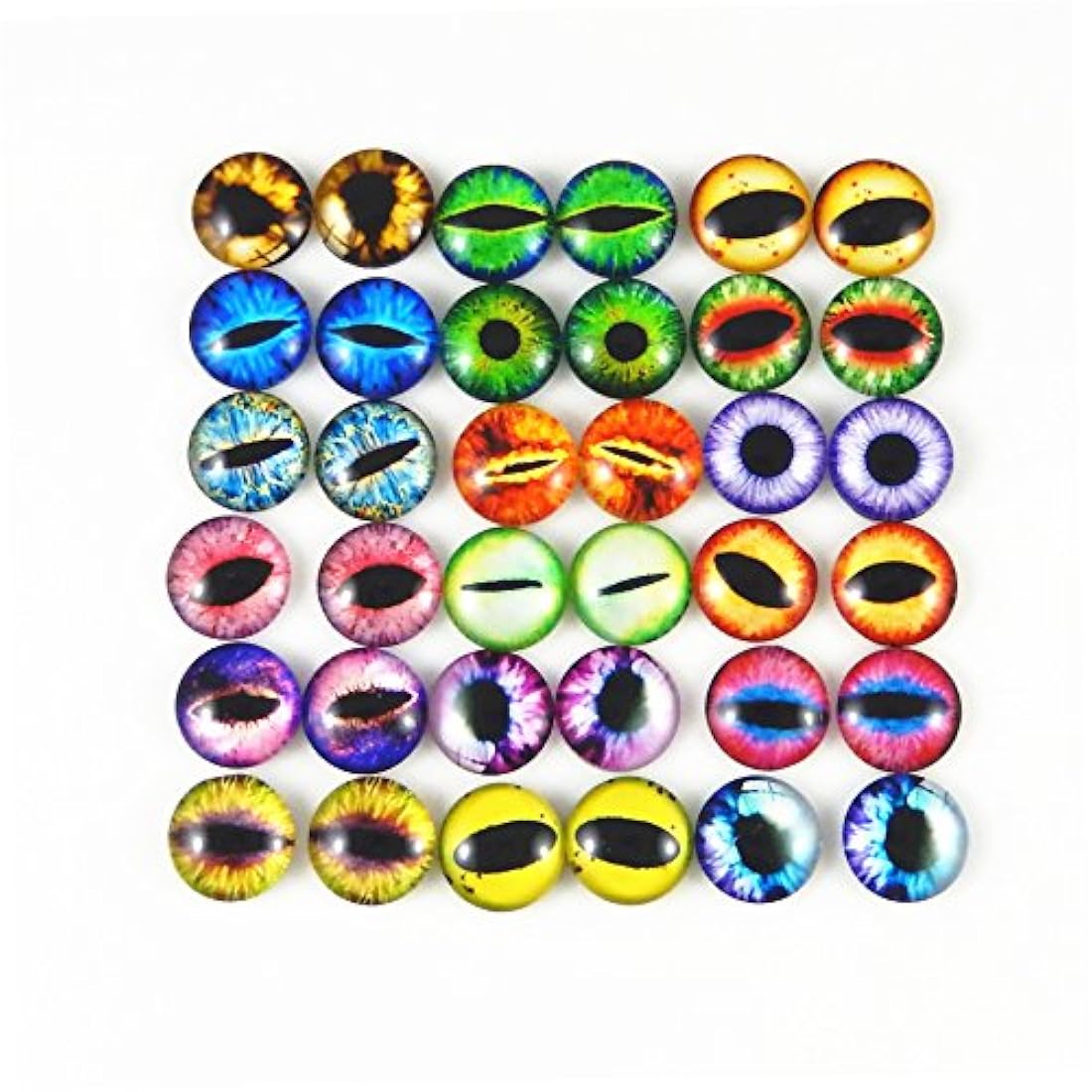 60 piezas mixtos Dragon Eyes colgante Ajustes