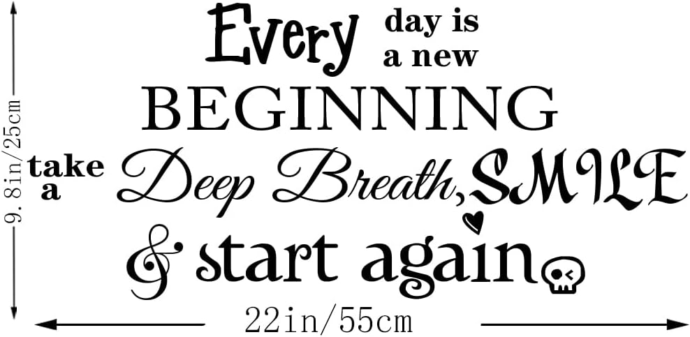 Vinilo Decorativo Inspiracional Cada Día es un Nuevo Comienzo