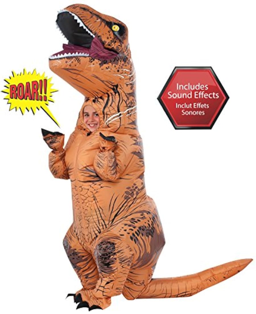 Disfraz de dinosaurio inflable para niño